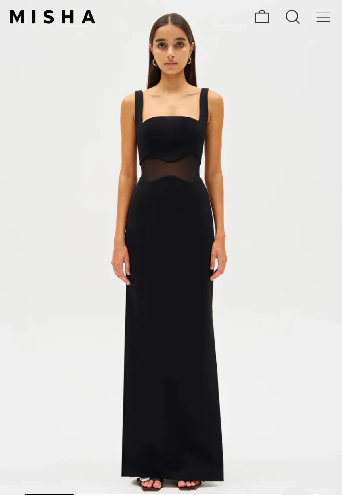 Misha DAMITA MAXI DRESS - BLACK - Image 1