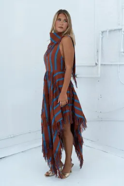 Alemais Noura Fringe Midi Dress- 8 for rent on The Volte - image 1