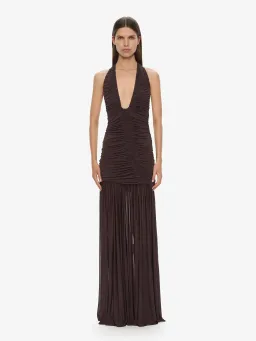 Christopher Esber Orion Gown in Malbec - Chocolate Size AU 10 for rent on The Volte - image 6