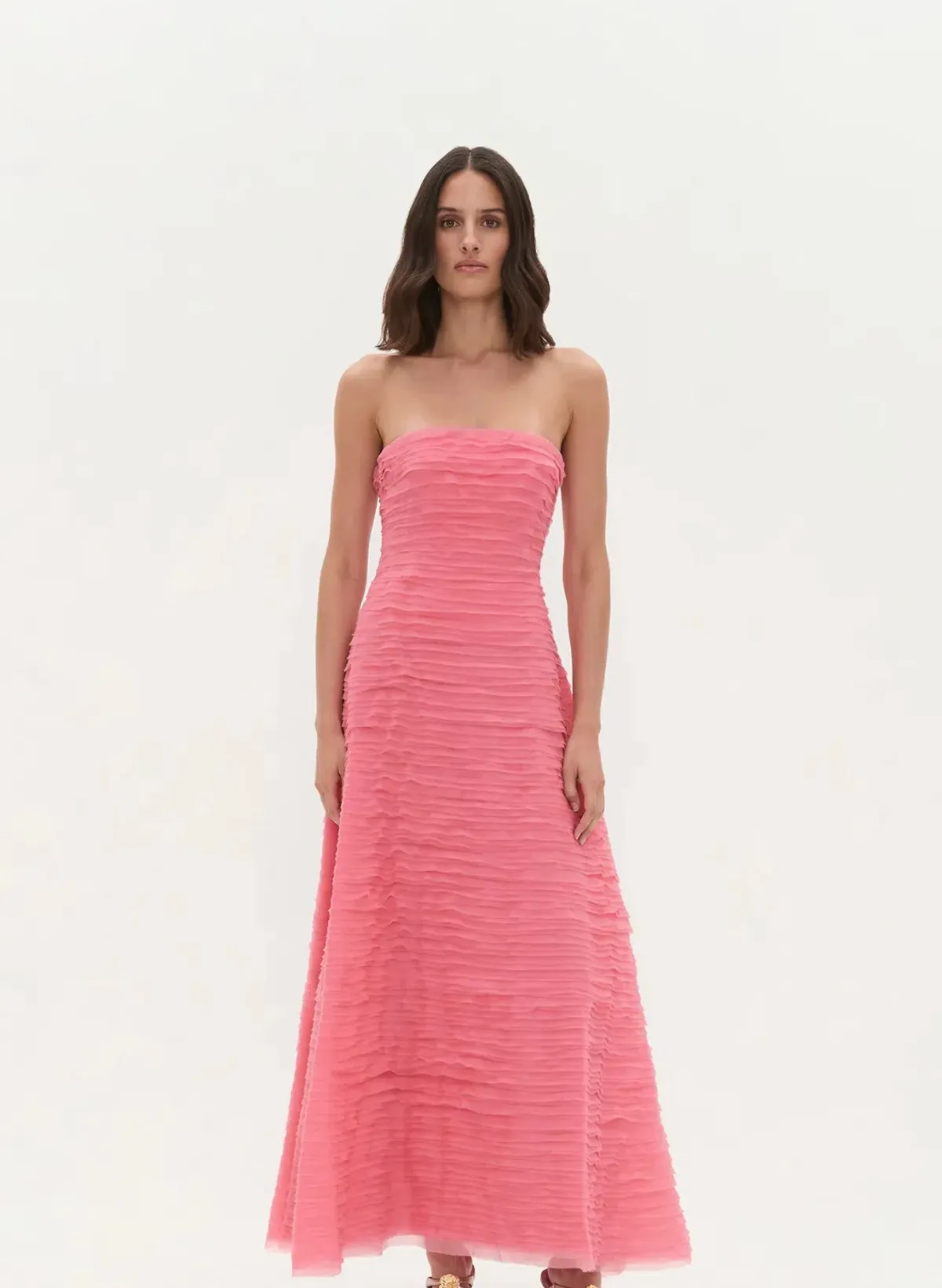 AJE Soundscape Maxi Dress in Guava Pink Size 10 - Image 1