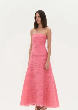 AJE Soundscape Maxi Dress in Guava Pink Size 12 for rent on The Volte - image 2