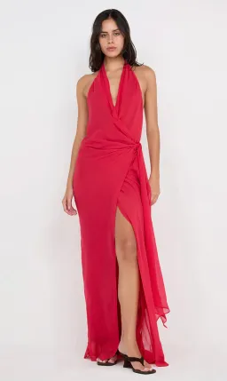 Bec and Bridge Soneva Wrap Dress in Strawberry Size 10 for rent on The Volte - image 1