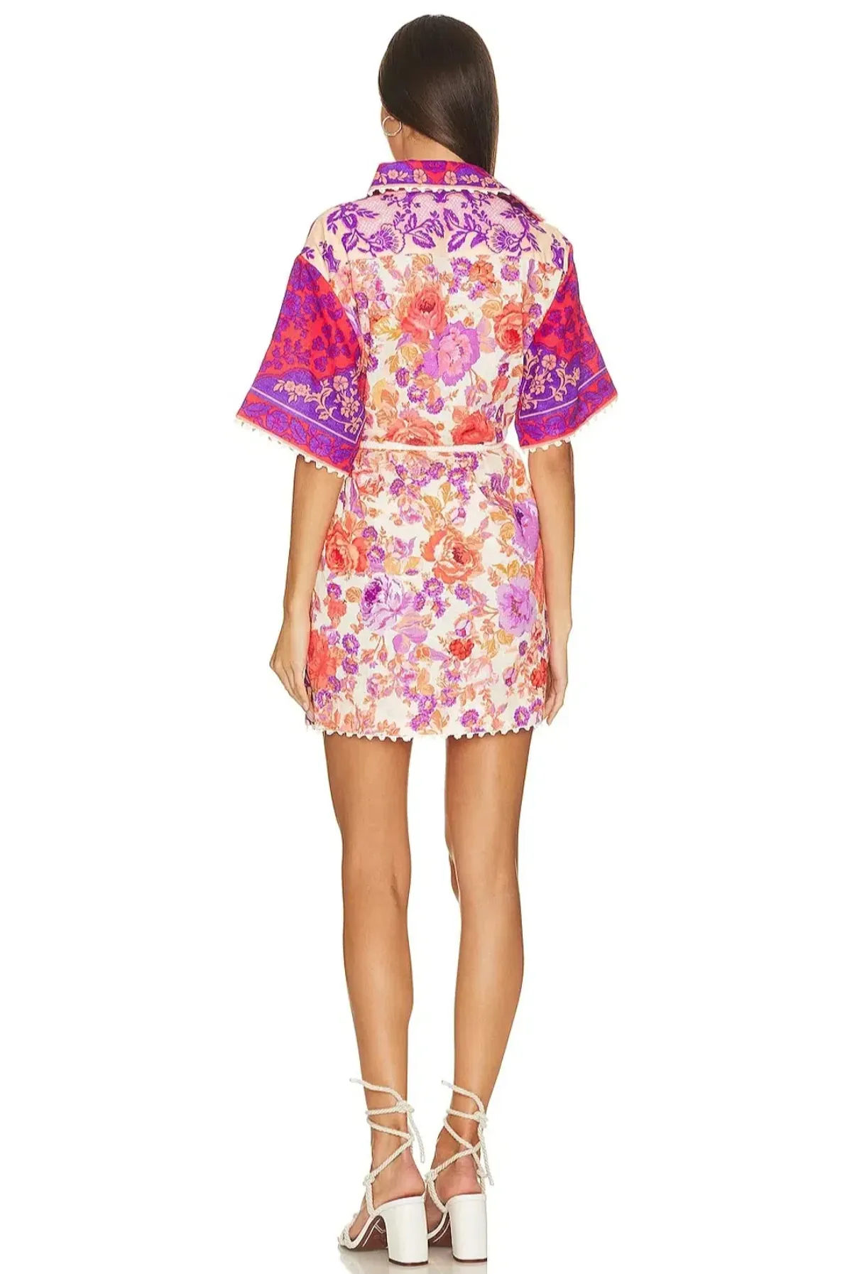 Zimmermann Raie Trimmed Mini Dress in Multi Size 1 AU 10 - Image 2