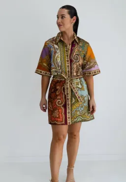 Alemais Clemenza Spliced Mini Dress size 14 for rent on The Volte - image 2