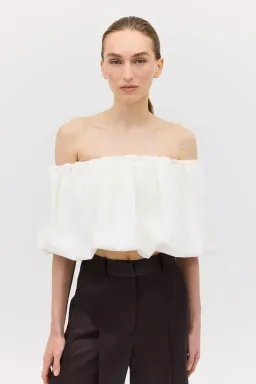 Bianca Spender Cotton Hazel Top White Size 6 for rent on The Volte - image 1