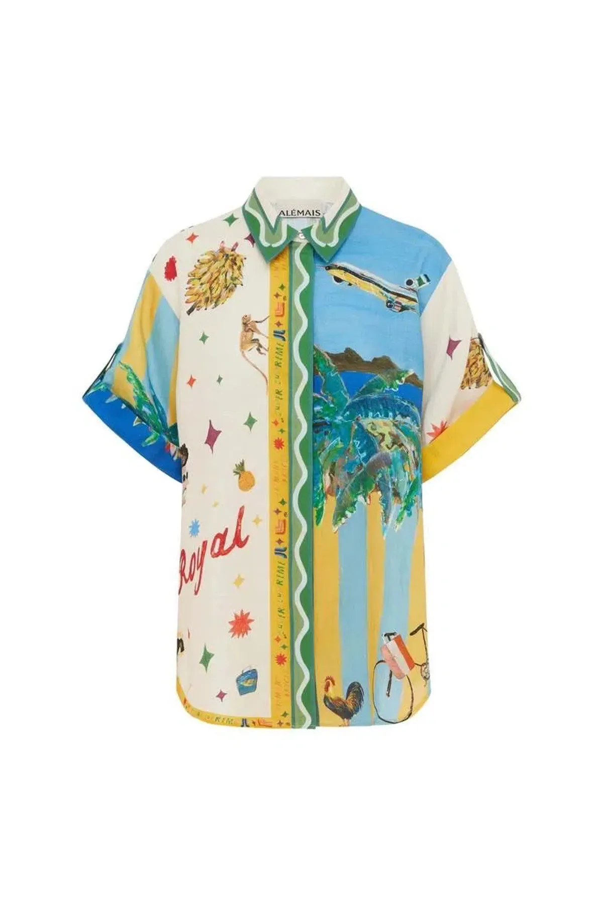 ALEMAIS All Aboard Linen Shirt and Skirt Set Size 10 AU - Image 14