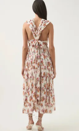AJE - Becoming Bow Back Midi Dress for rent on The Volte - image 2