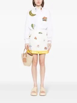 ALEMAIS Clam Patch Shirt and Blue Marlin Mini Skirt Set Size 8 & 10 AU for rent on The Volte - image 2