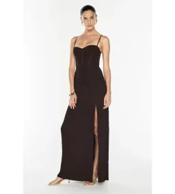 Manning Cartell Double Time Pleat Maxi Dress Dark Chocolate Size 6 for rent on The Volte - image 13