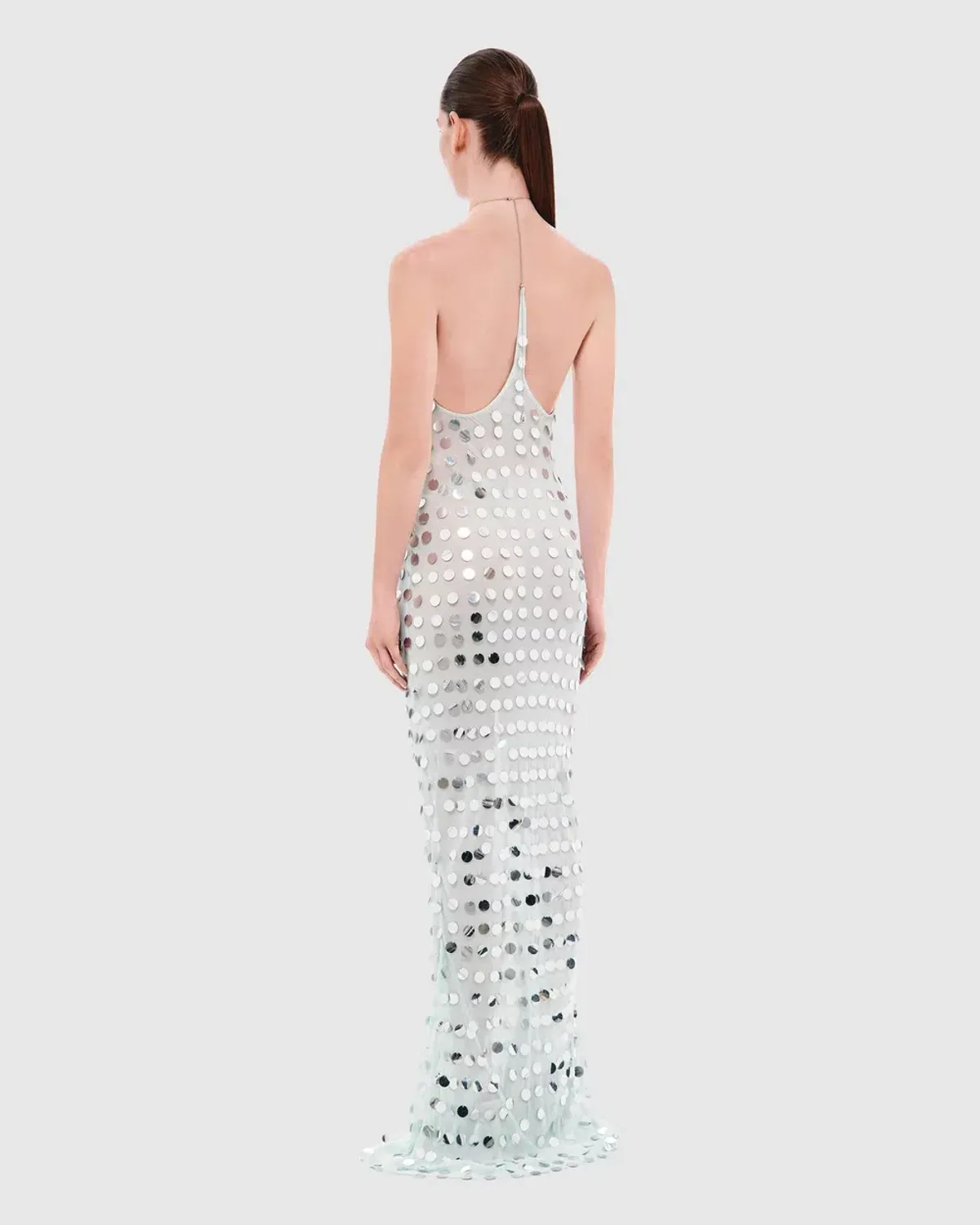Misha The Mirror Bead Maxi Dress in Mint Size 8 - Image 3
