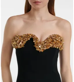 Rachel Gilbert Lucca Maxi Gown in Black/Gold Size AU8 for rent on The Volte - image 3
