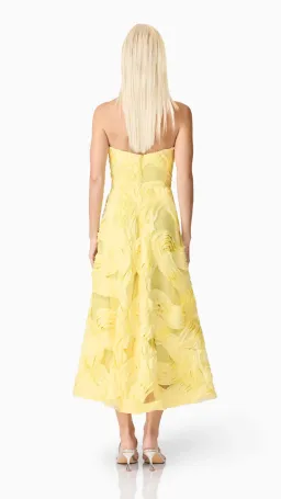 Elliatt Asher Sweetheart Midi Dress in Yellow Size S (8) for rent on The Volte - image 4