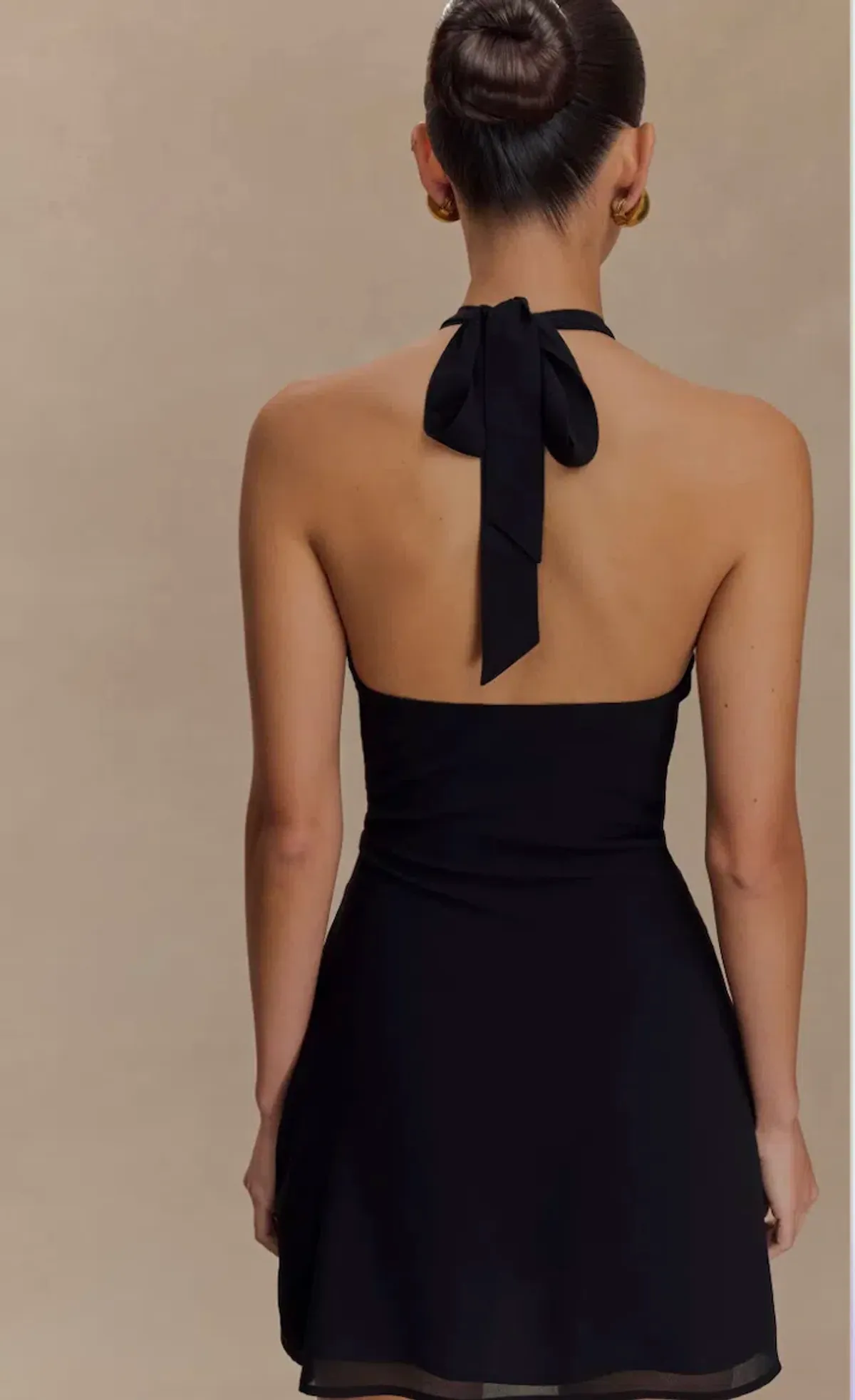 Meshki Chiffon Halter Mini Dress Size Small - Image 4
