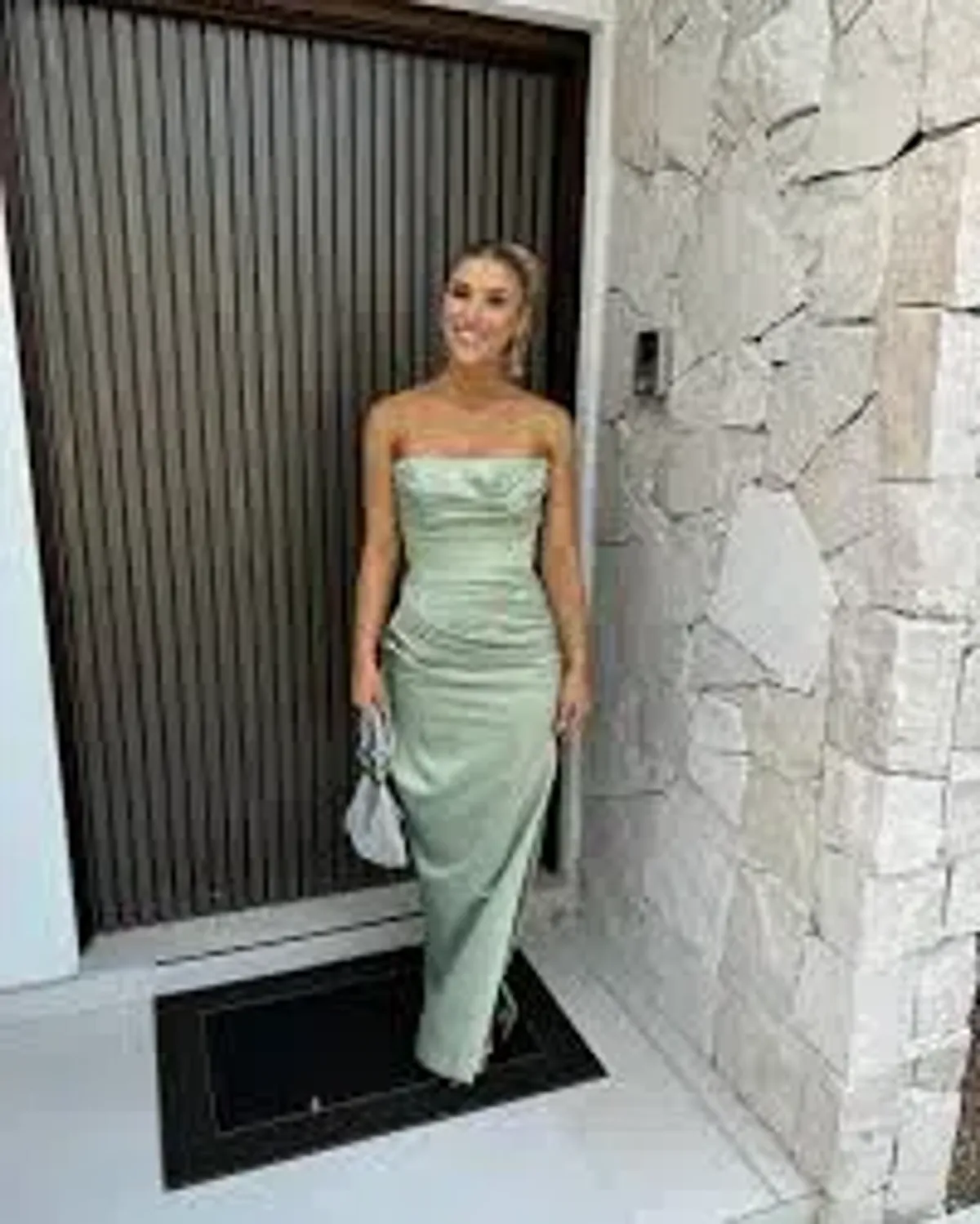 HOUSE OF CB Adrienne Corset Maxi (Sage Green) size 8 - Image 1