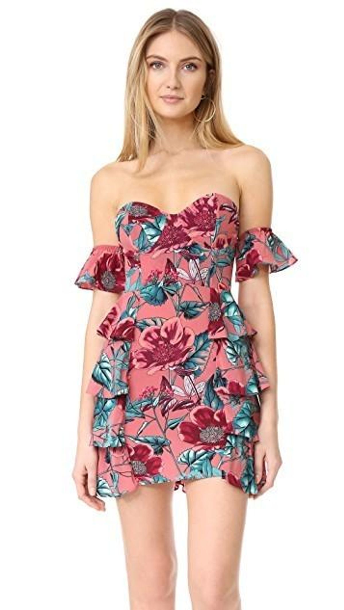 For Love and Lemons Flamenco Floral Mini Dress size 6 XS  - Image 1