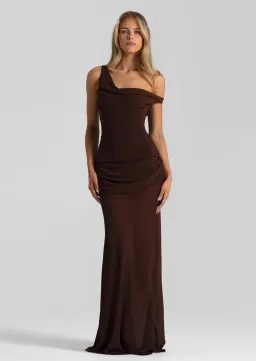 Natalie Rolt Cadence gown espresso size 10 for rent on The Volte - image 1