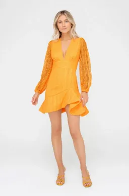 Sheike New Orleans Mini Dress Tangerine Size 10 for rent on The Volte - image 1