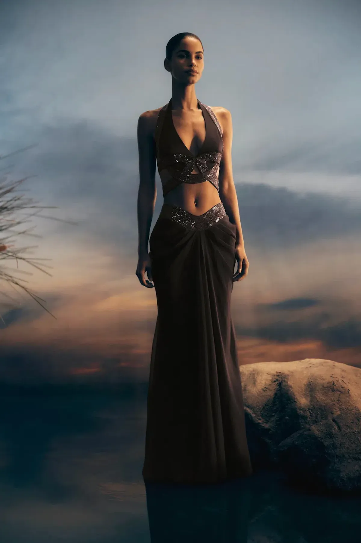 MESHKI Siren Halter Top & Maxi Skirt. Size S / AU 8 - Image 7