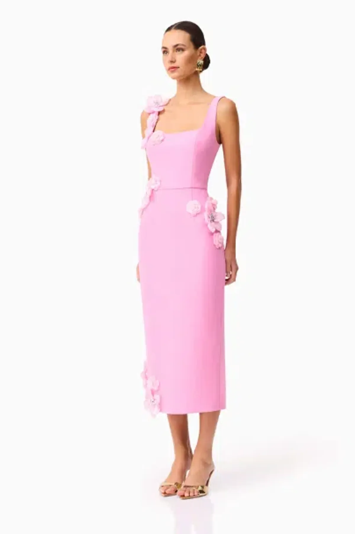 Elliatt Chantelle 3D Midi Dress Pink - 10 - Image 6