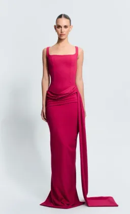 Effie Kats MERLE GOWN - RASPBERRY for rent on The Volte - image 1