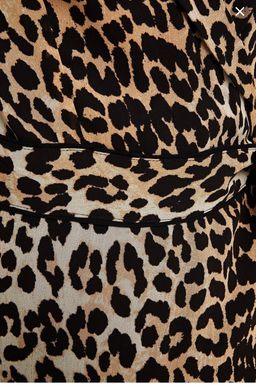 Ganni Leopard georgette wrap dress for rent on The Volte - image 4