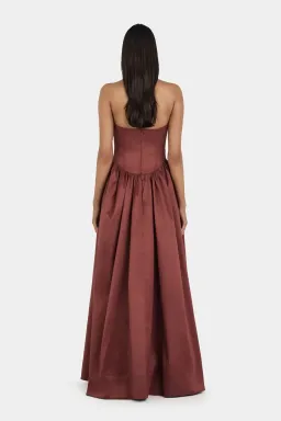 Hansen And Gretel Audrey Gown Pinot Burgundy Size 12 for rent on The Volte - image 6