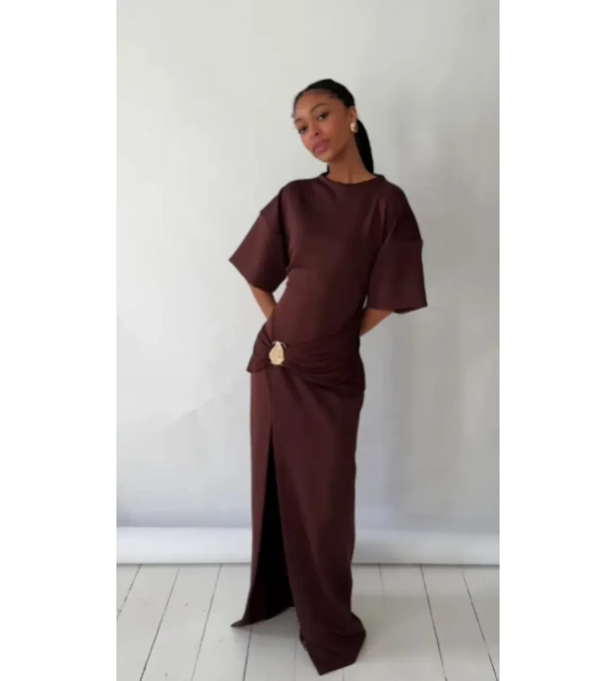Eliya the Label Aldo Maxi Dress Chocolate Size 8 - Image 1