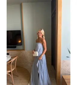 Bec & Bridge Camile Blouson Maxi Dress Cloud Blue Size 8 for rent on The Volte - image 3