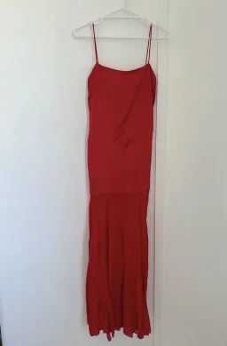 Moraya Dropped Waist Maxi Dress in Chilli for rent on The Volte - image 4