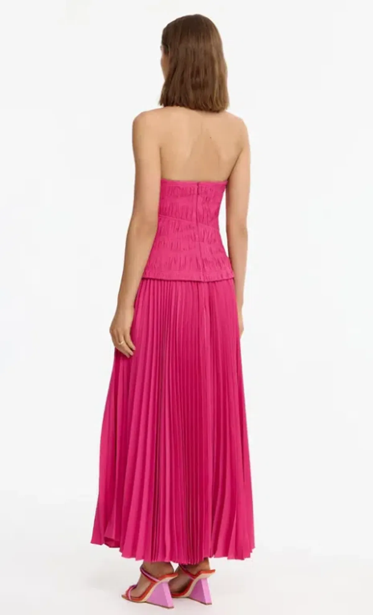 Acler Rockland Midi Dress Pink - 10 - Image 3