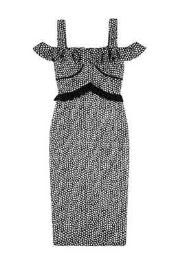 By Johnny Amaya Tiered Midi Dress Print Size 8 for rent on The Volte - image 3