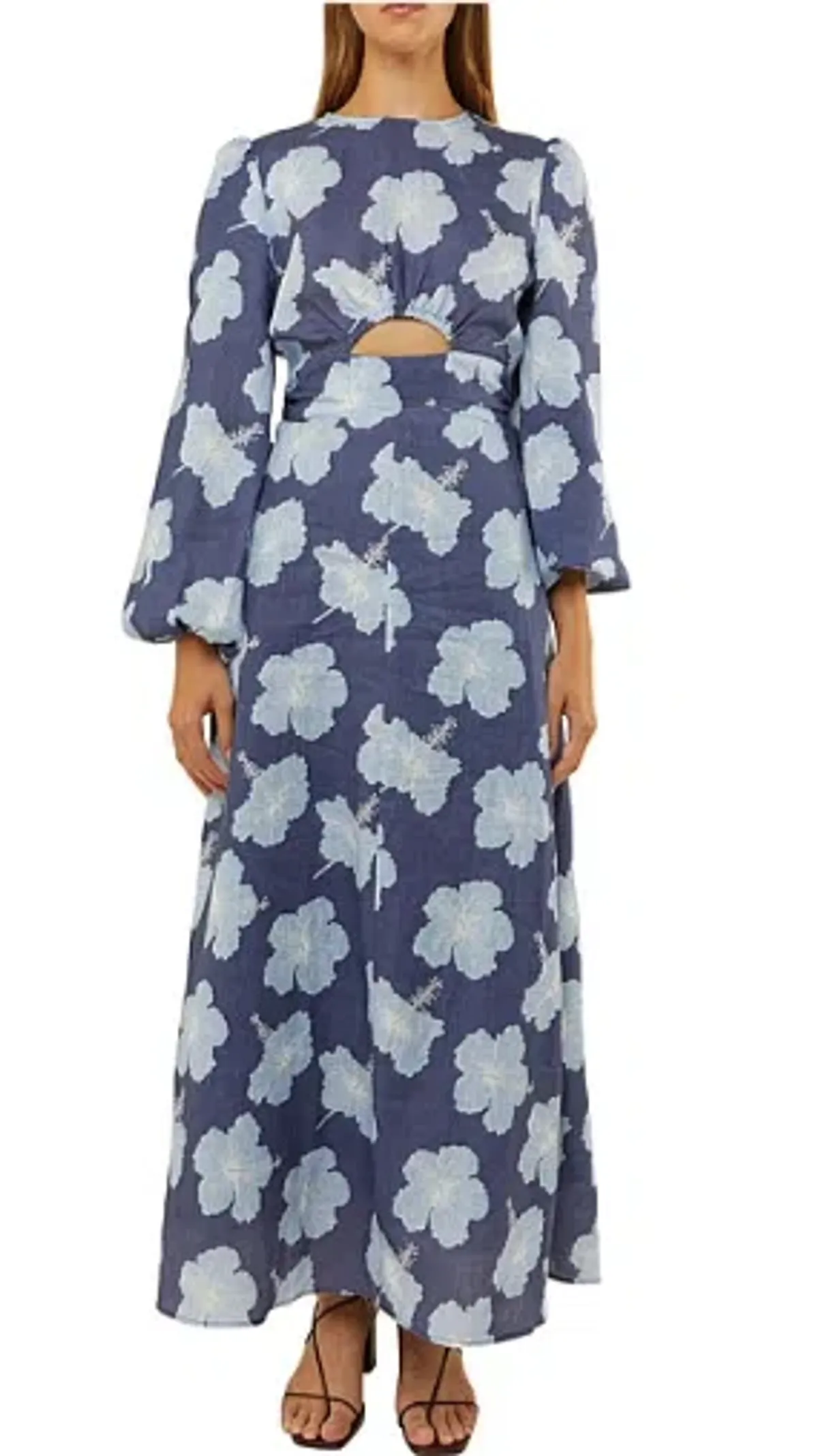 Palm Noosa Magnolia Dress in Blue Hibiscus - Image 2