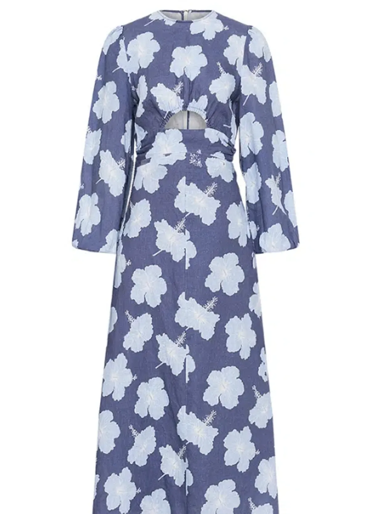 Palm Noosa Magnolia Dress in Blue Hibiscus - Image 4