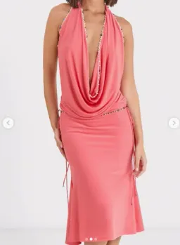 Acre Lou HARIETTE MIDI SKIRT & TATIANA COWL TOP - SORBET for rent on The Volte - image 1