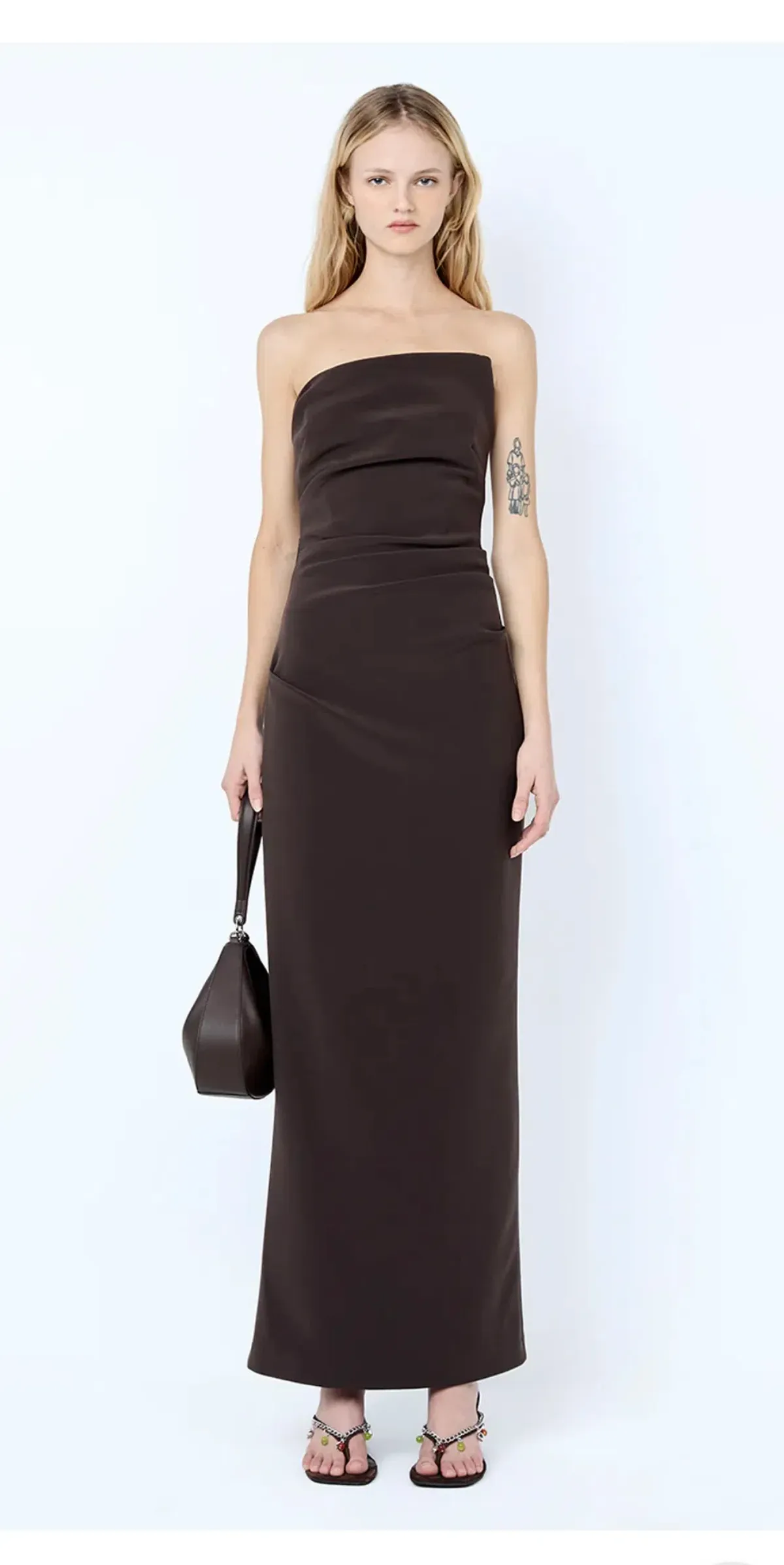 Bec and Bridge Lior strapless dress in espresso - Image 1