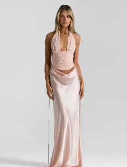 Natalie Rolt Evelyn maxi paired with Bronte Top pink 8 for rent on The Volte - image 1