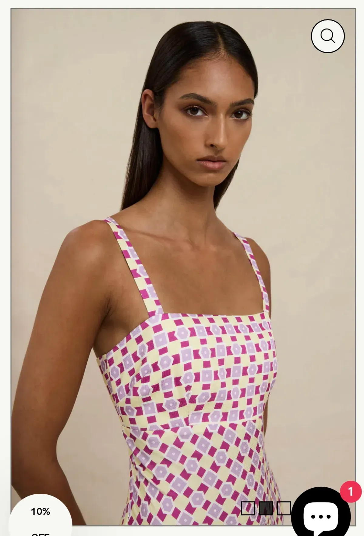 BY JOHNNY. Zinnia Geo Bias Midi Dress - Image 3