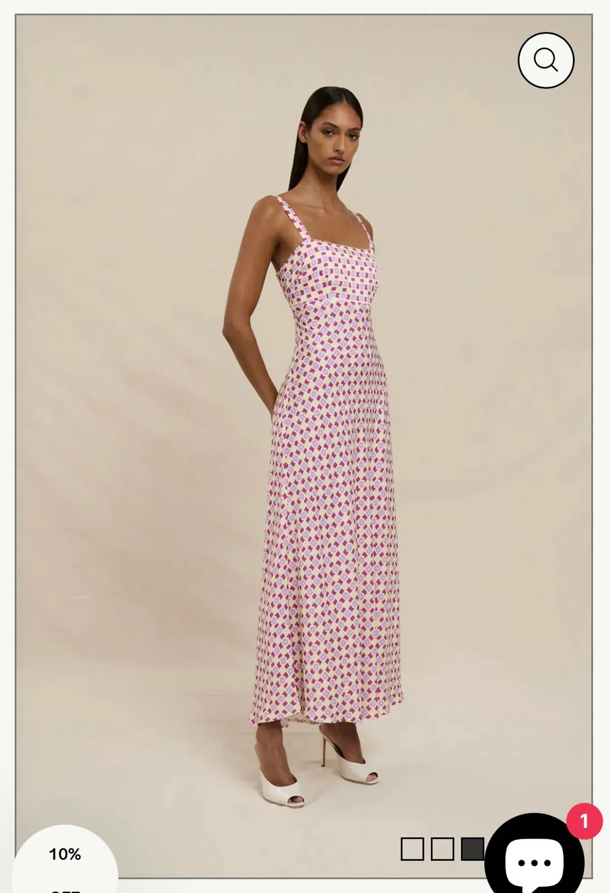 BY JOHNNY. Zinnia Geo Bias Midi Dress - Image 4