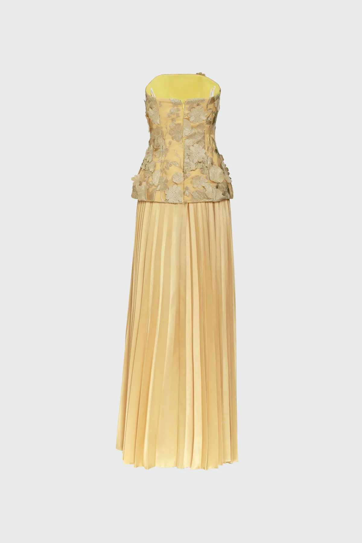 Justin Tong Cascade Pleated Gown Size 10 - Image 9
