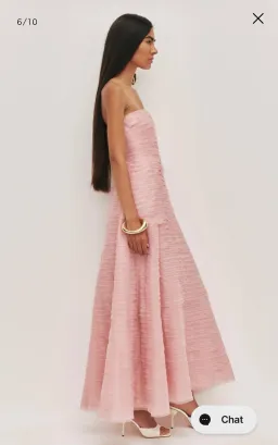 Aje Soundscape Maxi Dress in Chalk Pink, size 12 for rent on The Volte - image 3
