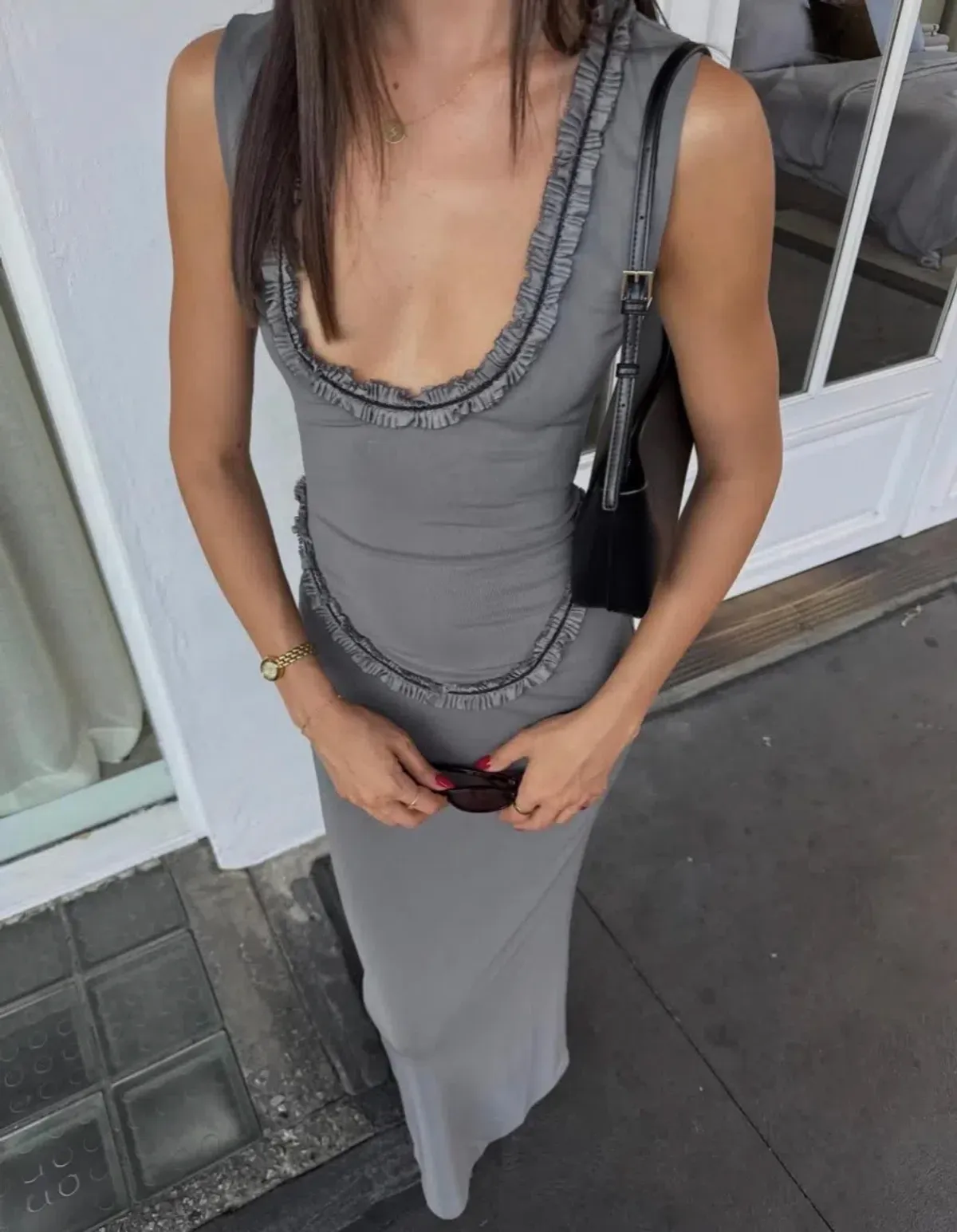 Amelie Teje Miro Maxi Dress Grey - Image 1