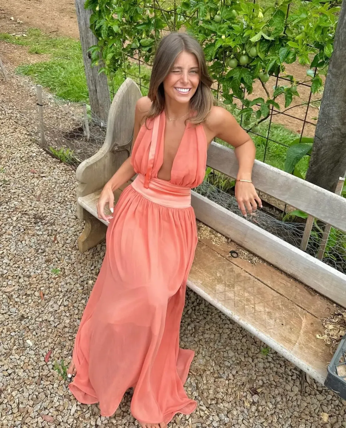 Arcina Ori Serena Maxi Dress in Coral Size Small - Image 10