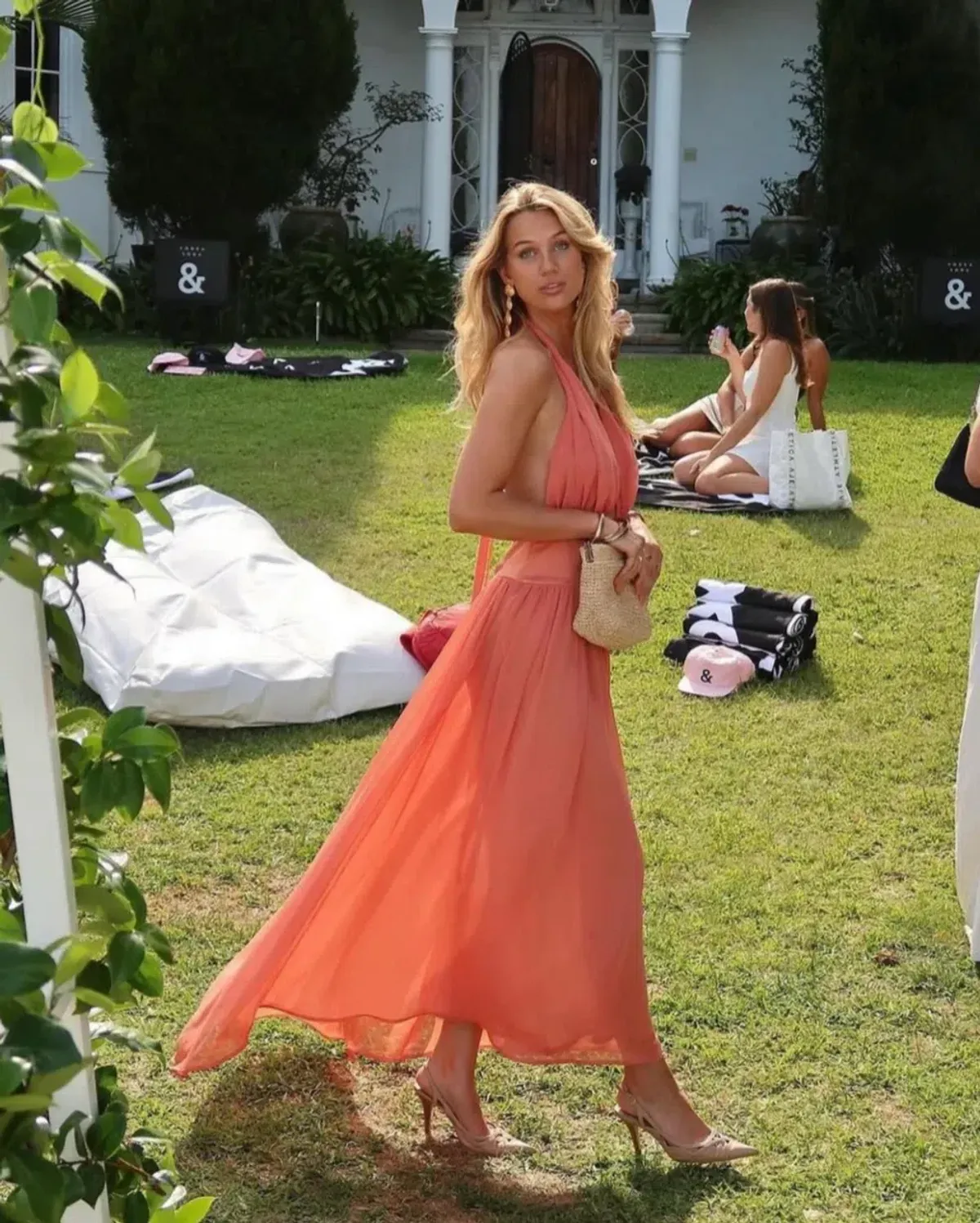 Arcina Ori Serena Maxi Dress in Coral Size Small - Image 4