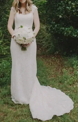 Maggie Sottero “Trinity” Wedding Dress in Champagne, Size 10 for rent on The Volte - image 1
