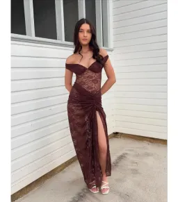 Natalie Rolt Aubrey Dress Brown Size 10 for rent on The Volte - image 1
