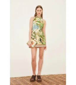 Alemais Toucan Tango Halter Mini Dress Multi Print Size AU 6 for rent on The Volte - image 1