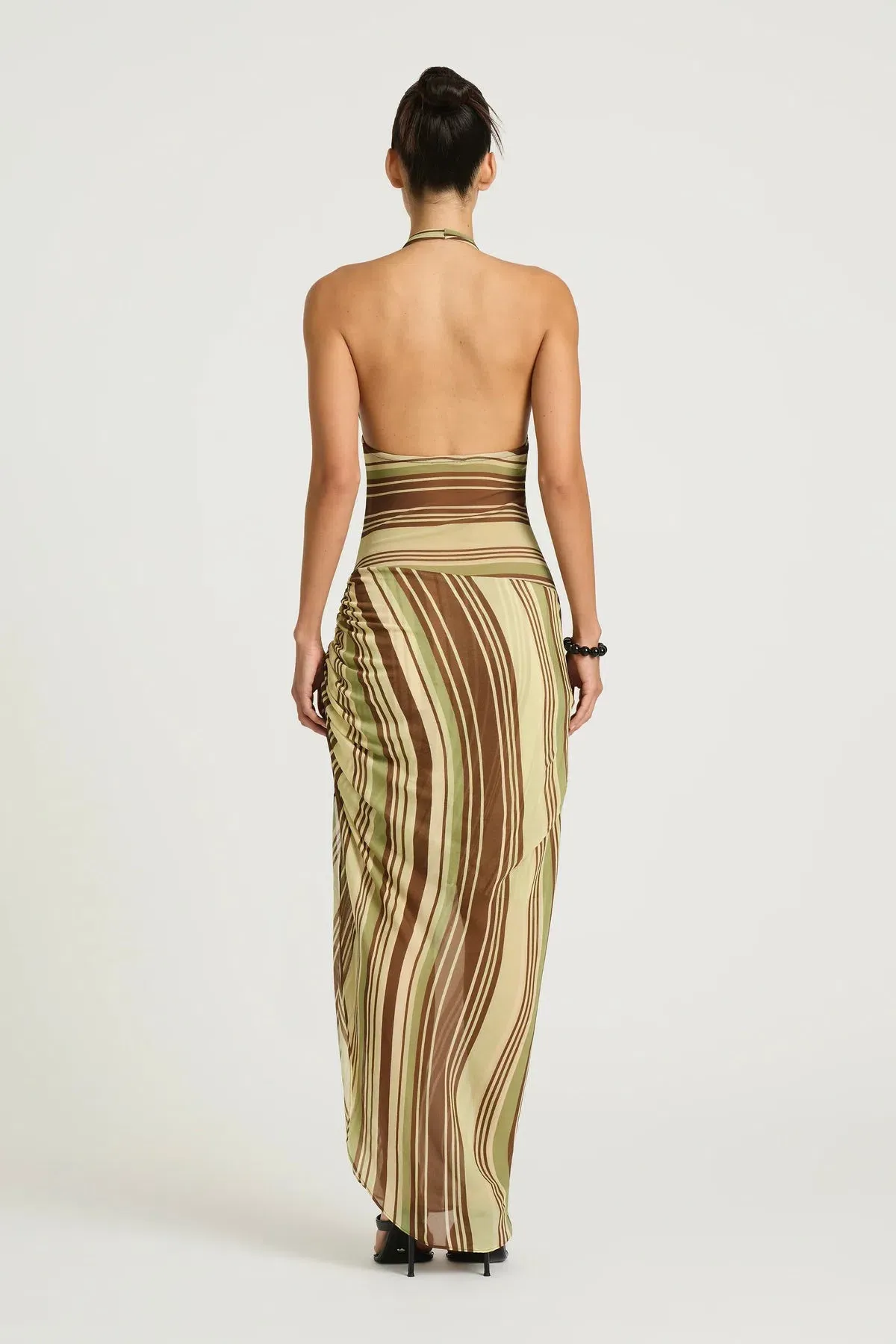 BENNI Marnie Maxi dress - Earth Stripe - Size 10 - Image 3