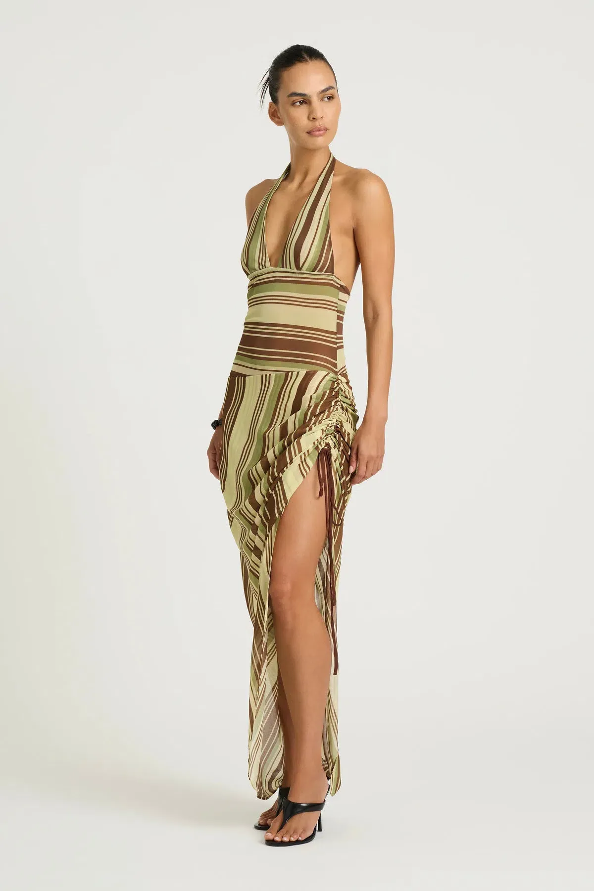BENNI Marnie Maxi dress - Earth Stripe - Size 10 - Image 2