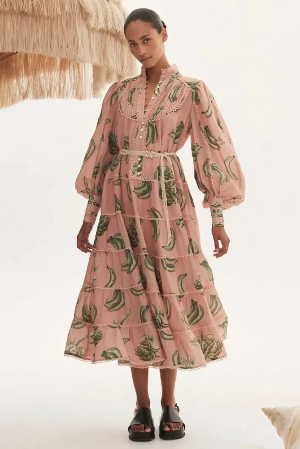 Alémais Bananarama Midi Dress Pink Size AU 16 - Image 1
