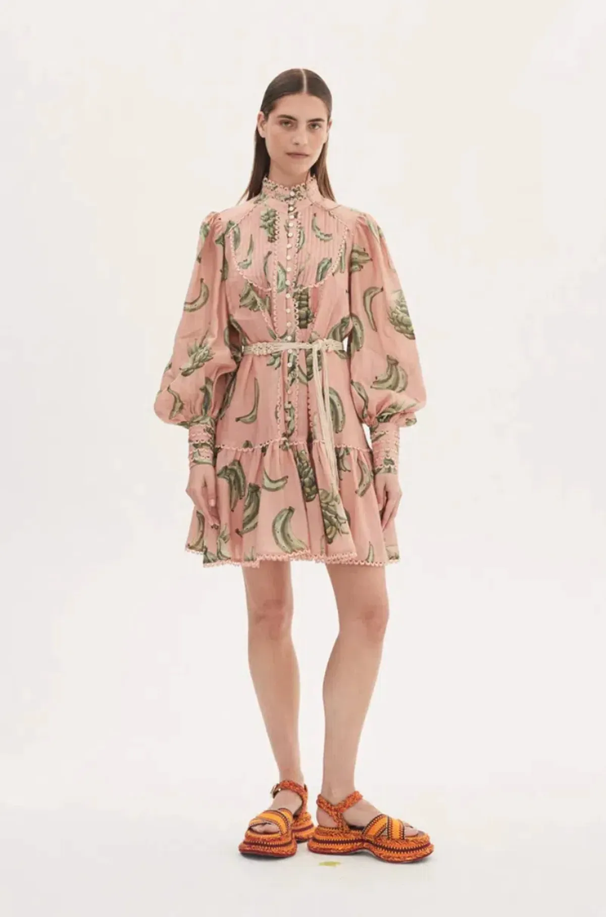 Alemais Bananarama Mini Dress Pink Size 16AU - Image 1